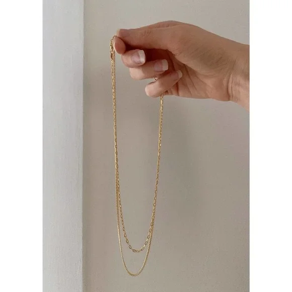 Layered Link Necklace Set | 18k Gold Filled - Picture 2 of 10